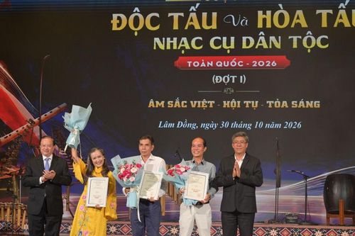 Bế mạc cuộc thi Độc tấu và Hòa tấu nhạc cụ dân tộc toàn quốc 2026 đợt 1 tại Lâm Đồng