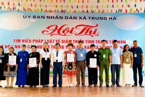 Trung Hà thi tìm hiểu pháp luật về giảm thiểu tảo hôn và hôn nhân cận huyết thống