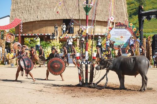 Độc đáo nghi lễ mừng nhà rông mới của người Jrai tại Festival Cồng chiêng Gia Lai 2026