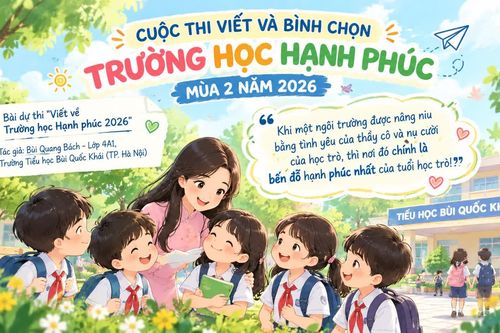 Trường Tiểu học Bùi Quốc Khái: Nơi gieo mầm hạnh phúc và tình yêu thương