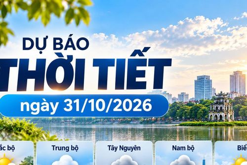 Thời tiết hôm nay 31/10: Mưa giảm ở Trung bộ, Nam bộ đề phòng dông mạnh chiều tối