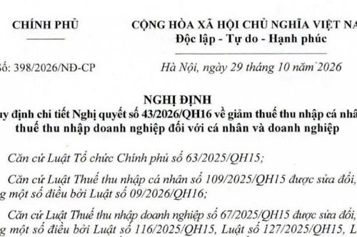Chính phủ giảm 30% thuế thu nhập cho hộ kinh doanh, doanh nghiệp