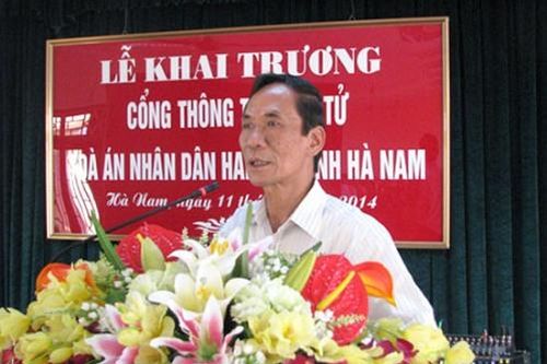 TAND tỉnh Hà Nam khai trương Cổng thông tin điện tử