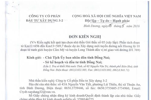 Nhiều dấu hiệu vi phạm tại Dự án đường nối Hương lộ 10, tỉnh Đồng Nai.