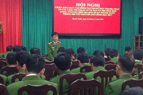 Công an quận Thanh Xuân mở đợt cao điểm đấu tranh, trấn áp tội phạm