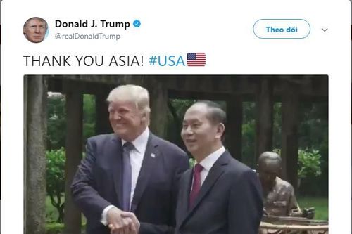 Việt Nam xuất hiện trước tiên trong clip 'Cảm ơn Châu Á' của ông Trump