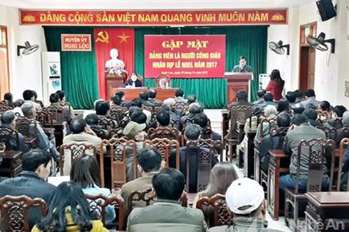Nghi Lộc gặp mặt đảng viên người công giáo nhân dịp Giáng sinh 2017
