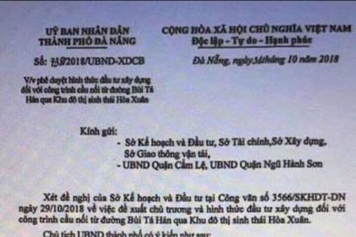 Đà Nẵng: Xuất hiện văn bản giả mạo công văn Chủ tịch thành phố