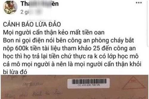 Cảnh giác đối tượng giả danh Cảnh sát PCCC để lừa đảo