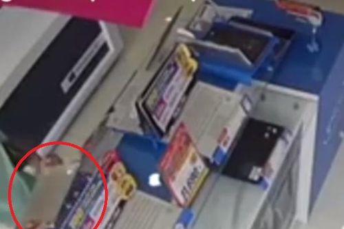 Clip: Người đàn ông đi ô tô thản nhiên vào cửa hàng điện máy trộm laptop