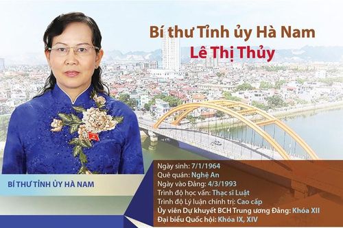 Chân dung tân Bí thư Tỉnh ủy Hà Nam Lê Thị Thủy