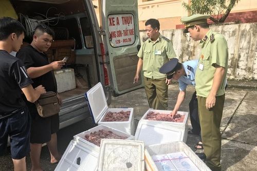 Lạng Sơn: Thu giữ lô hải sản đông lạnh nhập lậu từ Trung Quốc