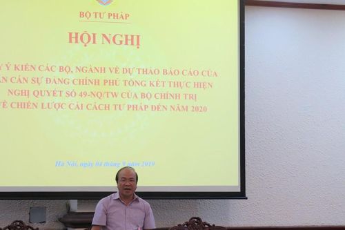 Thứ trưởng Phan Chí Hiếu chủ trì Hội nghị góp ý Dự thảo Báo cáo tổng kết Nghị quyết số 49 – NQ/TW