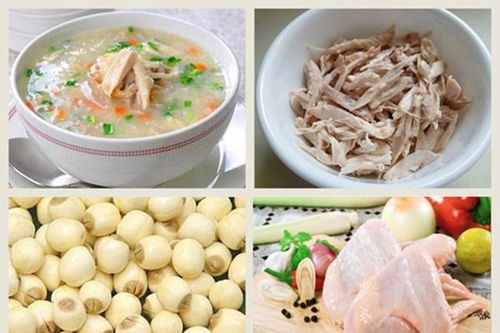 Bữa sáng bổ dưỡng với cháo gà hạt sen