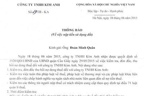 Vụ tranh chấp doanh nghiệp ở Hà Nội bị làm phức tạp