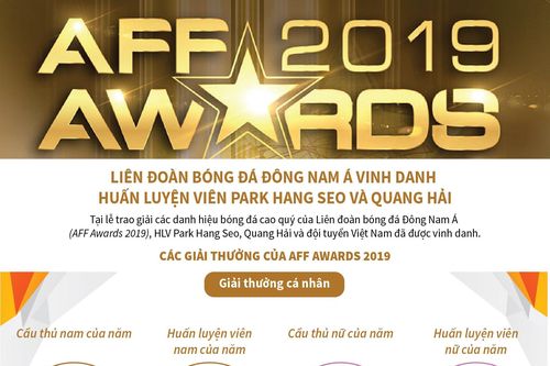AFF vinh danh HLV Park Hang Seo và Quang Hải