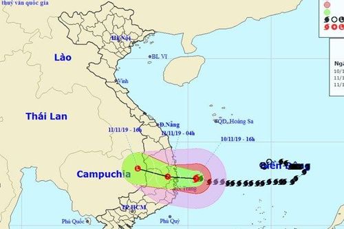 Bão số 6 suy yếu thành áp thấp nhiệt đới