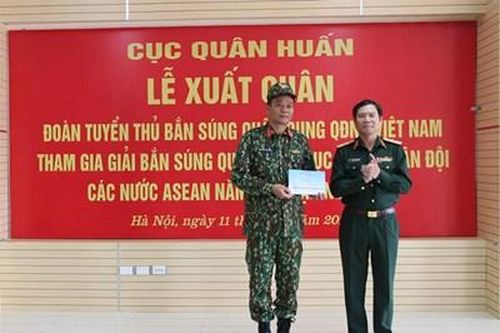 Lễ xuất quân Đoàn bắn súng quân dụng Quân đội đi thi đấu giải AARM-29