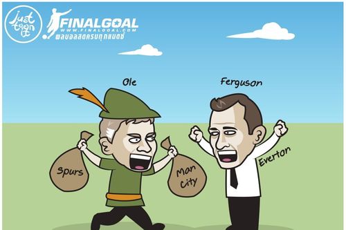 Biếm họa HLV Solskjaer phân phát điểm tại Ngoại hạng Anh