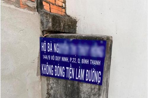 Không đóng tiền làm đường, hộ dân ở TP.HCM bị bêu tên