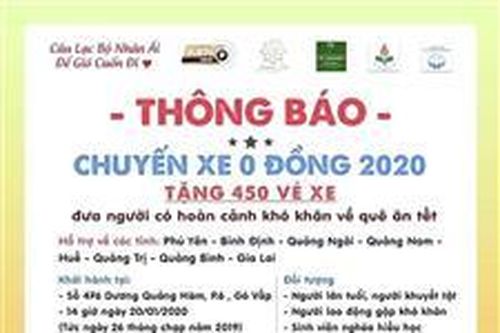 'Chuyến xe 0 đồng' đưa người nghèo về quê