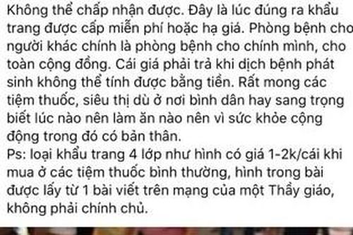 Chủ siêu thị mini ở Hội An phân trần chuyện bị mắng vì bán khẩu trang giá 50.000 đồng/cái