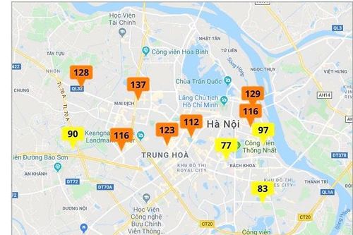 Chất lượng không khí Hà Nội tăng giảm thất thường