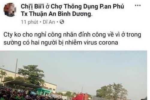 Bịa tin đình công do corora làm chết 2 người, thiếu nữ 17 tuổi bị xử phạt