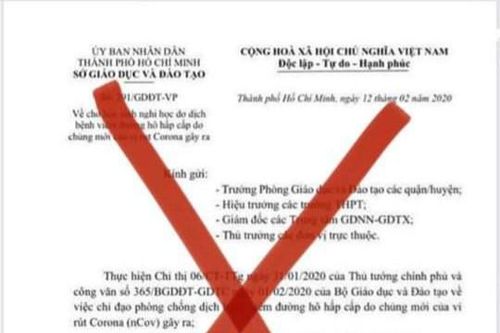 Sở GD&ĐT TPHCM bị làm giả công văn kéo dài gian nghỉ học vì dịch Covid-19