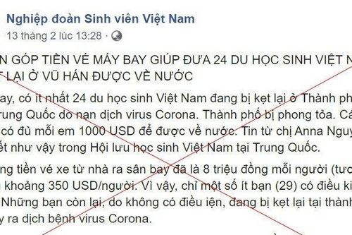 Bộ GD&ĐT bác bỏ thông tin hàng chục du học sinh Việt Nam đang bị kẹt lại ở Vũ Hán