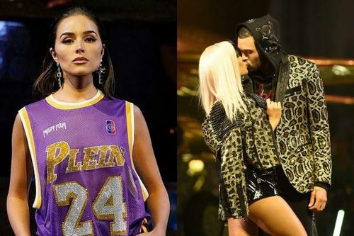 Hoa hậu Mỹ mặc áo tưởng nhớ Kobe, cặp người mẫu hôn nhau trên sàn diễn
