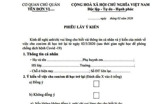 Quảng Nam hỏi ý kiến phụ huynh về thời điểm đi học trở lại