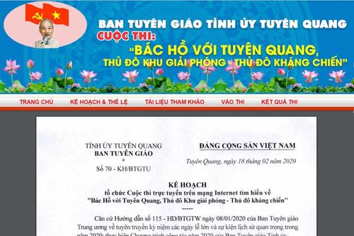 Phát động cuộc thi trực tuyến tìm hiểu về 'Bác Hồ với Tuyên Quang, Thủ đô Khu giải phóng - Thủ đô Kháng chiến'