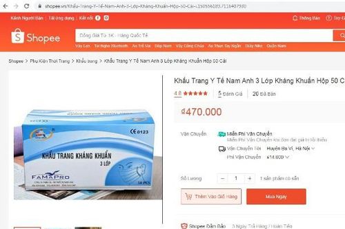 'Chợ mạng' không khan hiếm khẩu trang y tế
