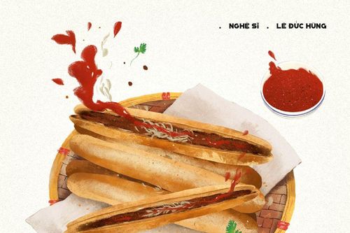 Bộ tranh vẽ bánh mì Việt Nam khiến dân mạng 'phát thèm'