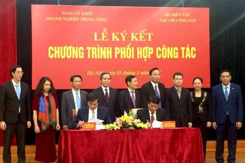 Phối hợp công tác giữa Đảng ủy Khối Doanh nghiệp Trung ương và Tạp chí Cộng sản