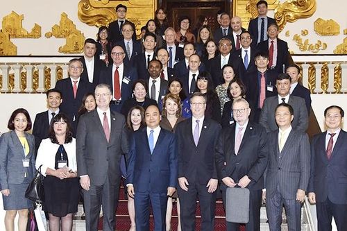 Thủ tướng Nguyễn Xuân Phúc tiếp Đoàn doanh nghiệp Hội đồng Kinh doanh Hoa Kỳ - ASEAN
