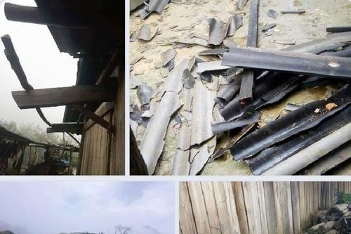 Nghệ An: Mưa đá văng tung tóe, nhiều nhà dân hư hỏng nặng