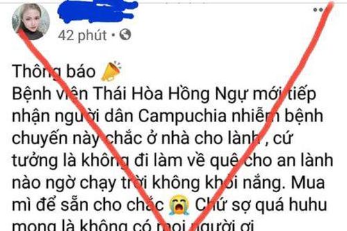 Xác minh và xử lý đối tượng đăng tải thông tin sai sự thật về bệnh Covid-19