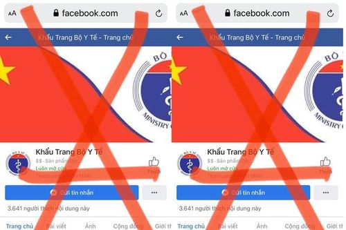 Nhiều trang fanpage giả mạo Bộ Y tế để bán khẩu trang