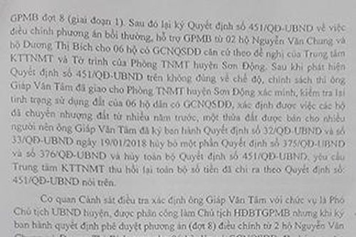 Bồi thường sai hàng tỷ đồng tại Sơn Động (Bắc Giang): Chủ tịch HĐBT 'thoát tội'!