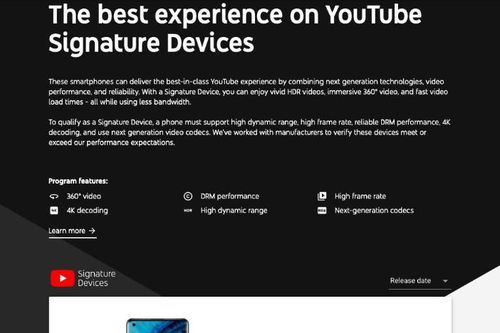 OPPO Find X2 được Youtube công nhận trong danh sách Signature Devices