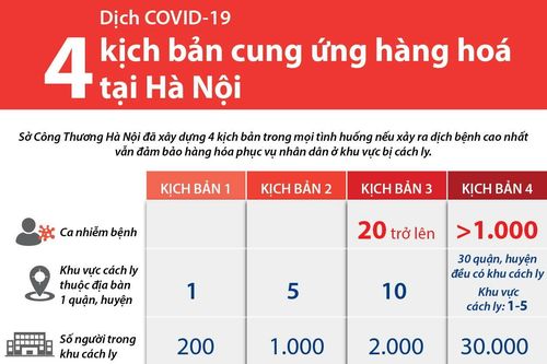 Bốn kịch bản cung ứng hàng hóa tại Hà Nội ứng phó dịch COVID-19