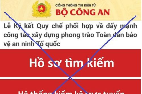 Cảnh báo hoạt động giả mạo các trang thông tin điện tử của lực lượng Công an nhân dân