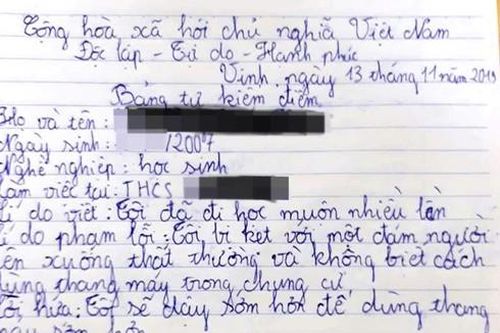 Đi học muộn nhiều lần phải viết bản kiểm điểm, học sinh trình bày nguyên nhân làm ai cũng bật cười