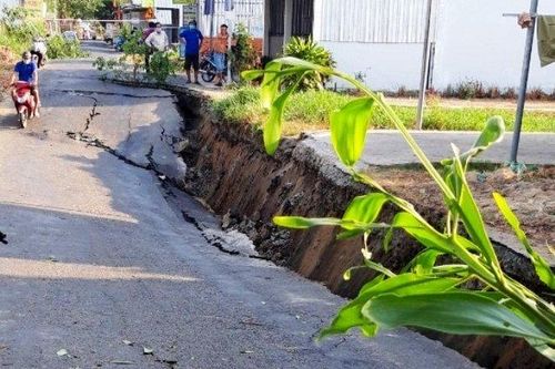 Tái diễn sụp lún ở vùng ngọt Cà Mau