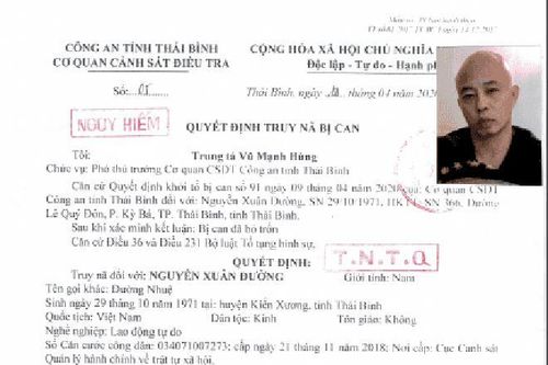 Truy nã Nguyễn Xuân Đường trong vụ vợ chồng đại gia đất Thái Bình cố ý gây thương tích