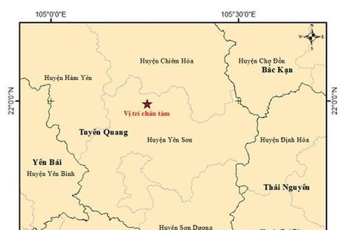Động đất nhẹ tại Tuyên Quang