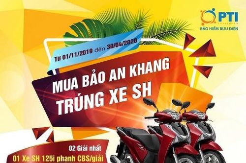 PTI tìm ra chủ nhân các giải thưởng chương trình 'Mua Bảo An Khang – Trúng xe SH'