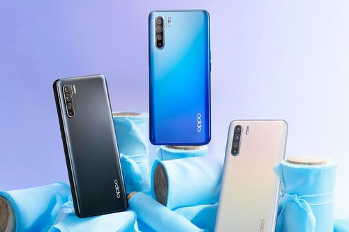 Oppo Reno3 với ba tùy chọn màu sắc lấy cảm hứng từ thiên nhiên.